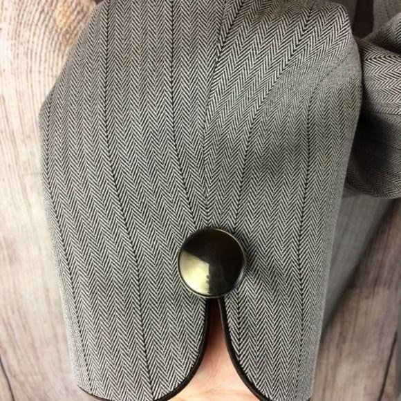 Peter Hahn Women's Size 40/42 (M/L) Gray Virgin Wool 2 Piece Suit Jacket Pants - Picture 7 of 8